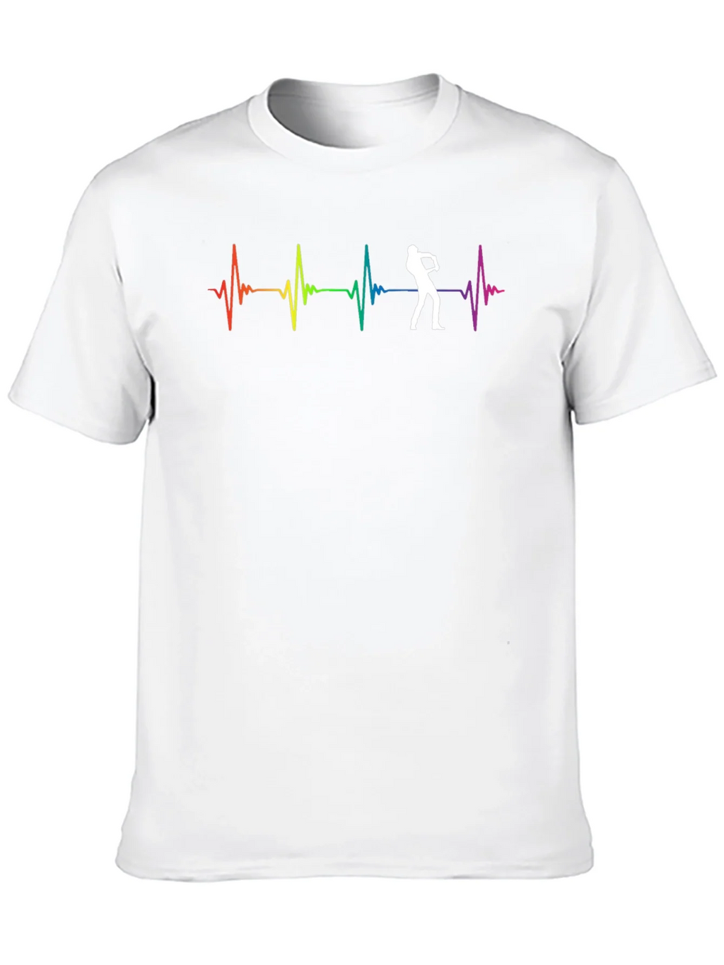 Rainbow Heartbeat Saxophone Player Graphic Tee