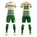 Custom Green Printing Outdoor Breathable Soccer Sets Jersey