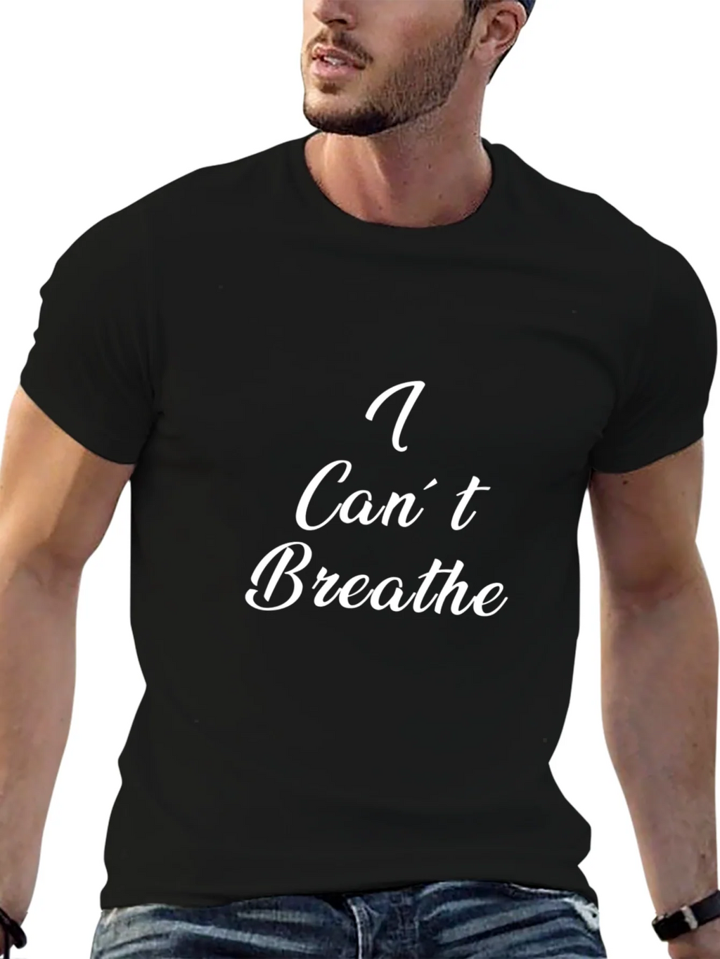 I Cant Breathe Graphic Tee - Black