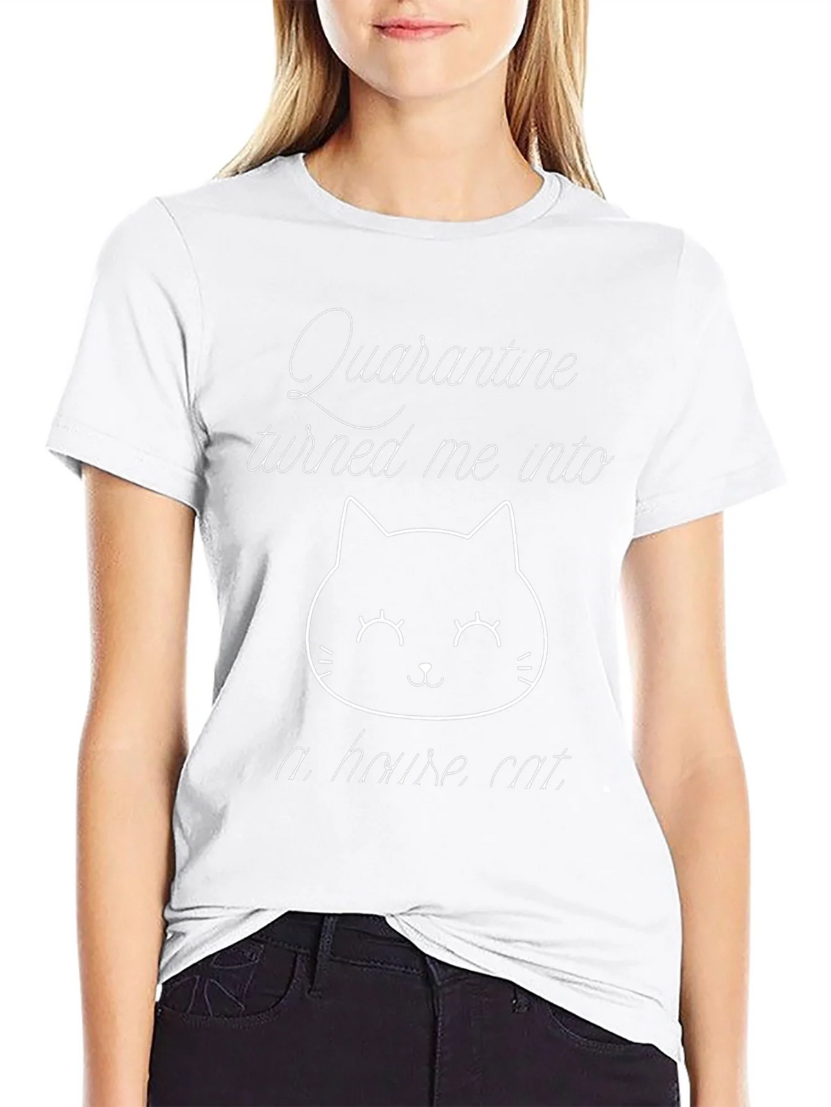 Quarantine House Cat Black T-Shirt