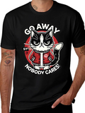 Go Away Cat T-Shirt Funny Graphic Tee