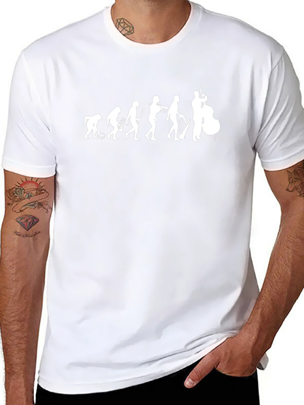 Jazz Evolution Graphic T-Shirt - Black