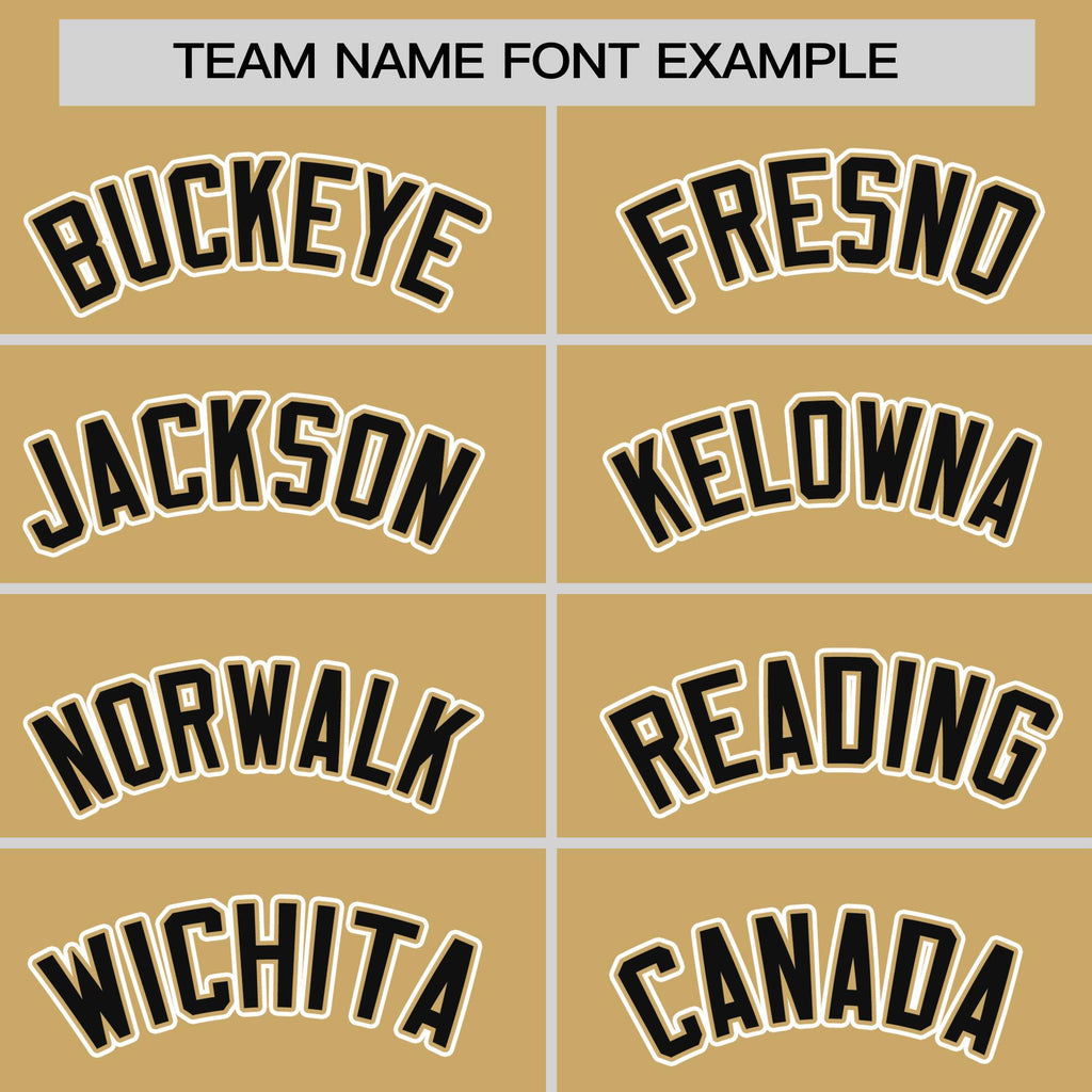 Custom Old Gold Black Pinstripe Personalized Raglan Sleeves Authentic Baseball Jersey