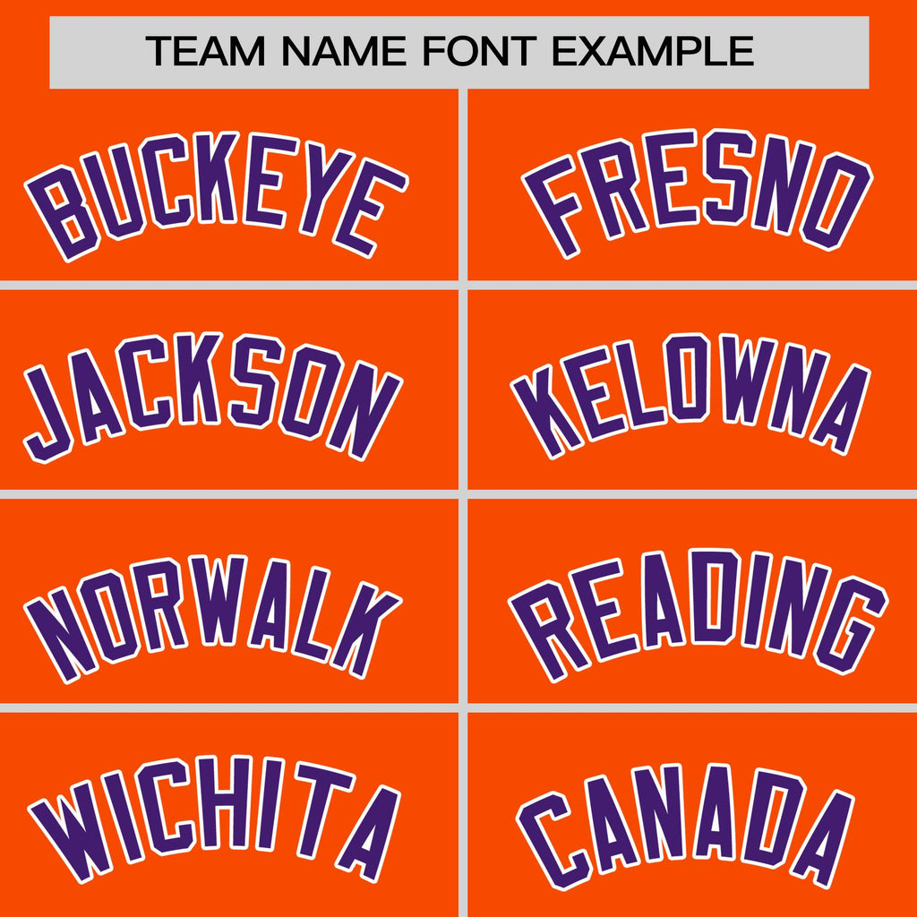 Custom Orange Purple Pinstripe Personalized Raglan Sleeves Authentic Baseball Jersey