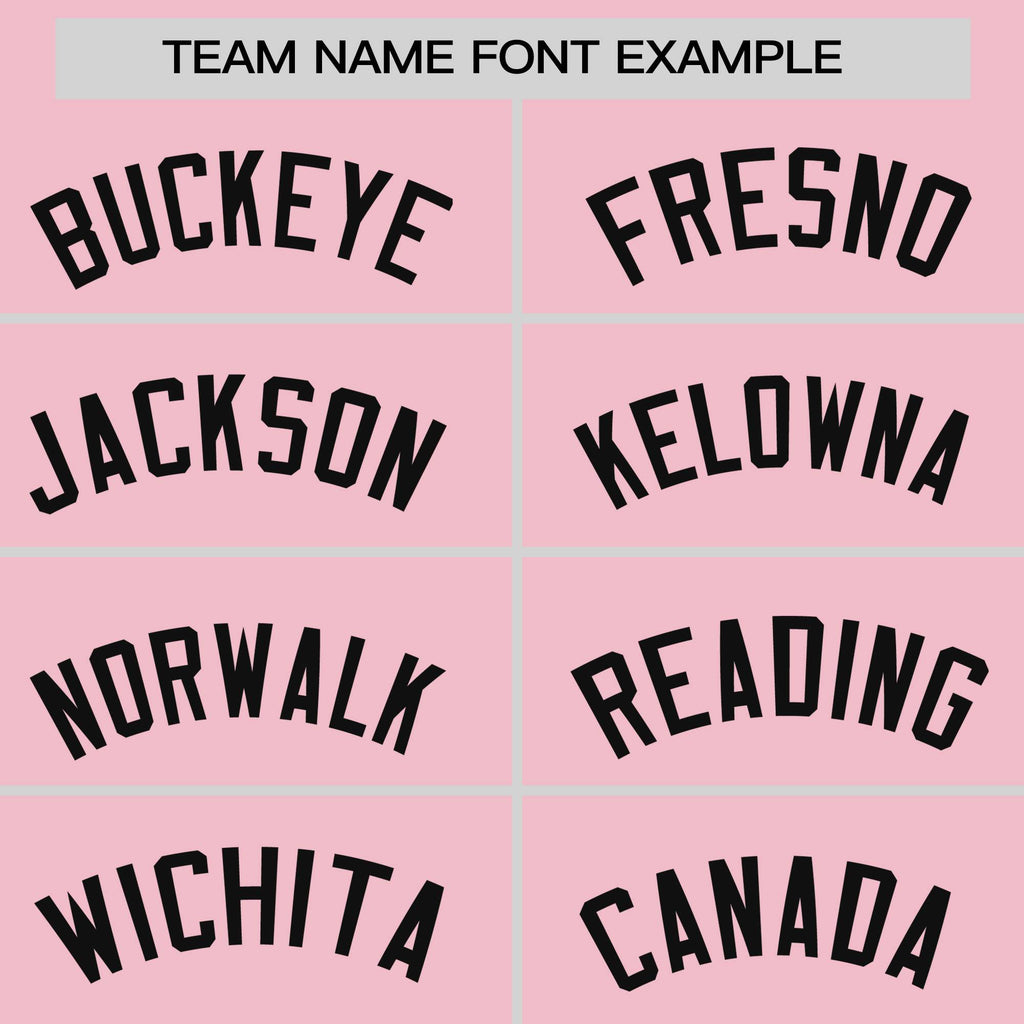 Custom Light Pink Black Pinstripe Personalized Raglan Sleeves Authentic Baseball Jersey