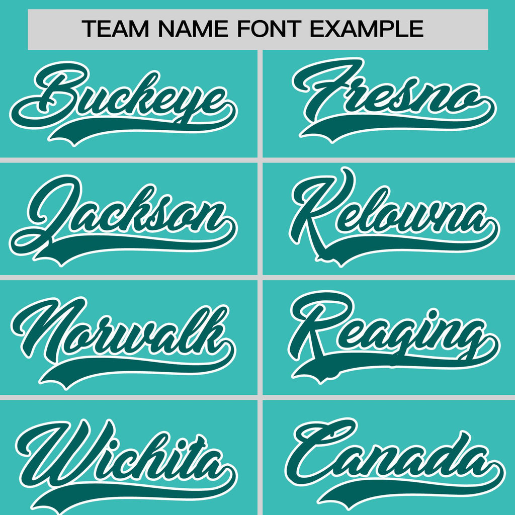 Custom Bright Green Aqua Pinstripe Personalized Raglan Sleeves Authentic Baseball Jersey