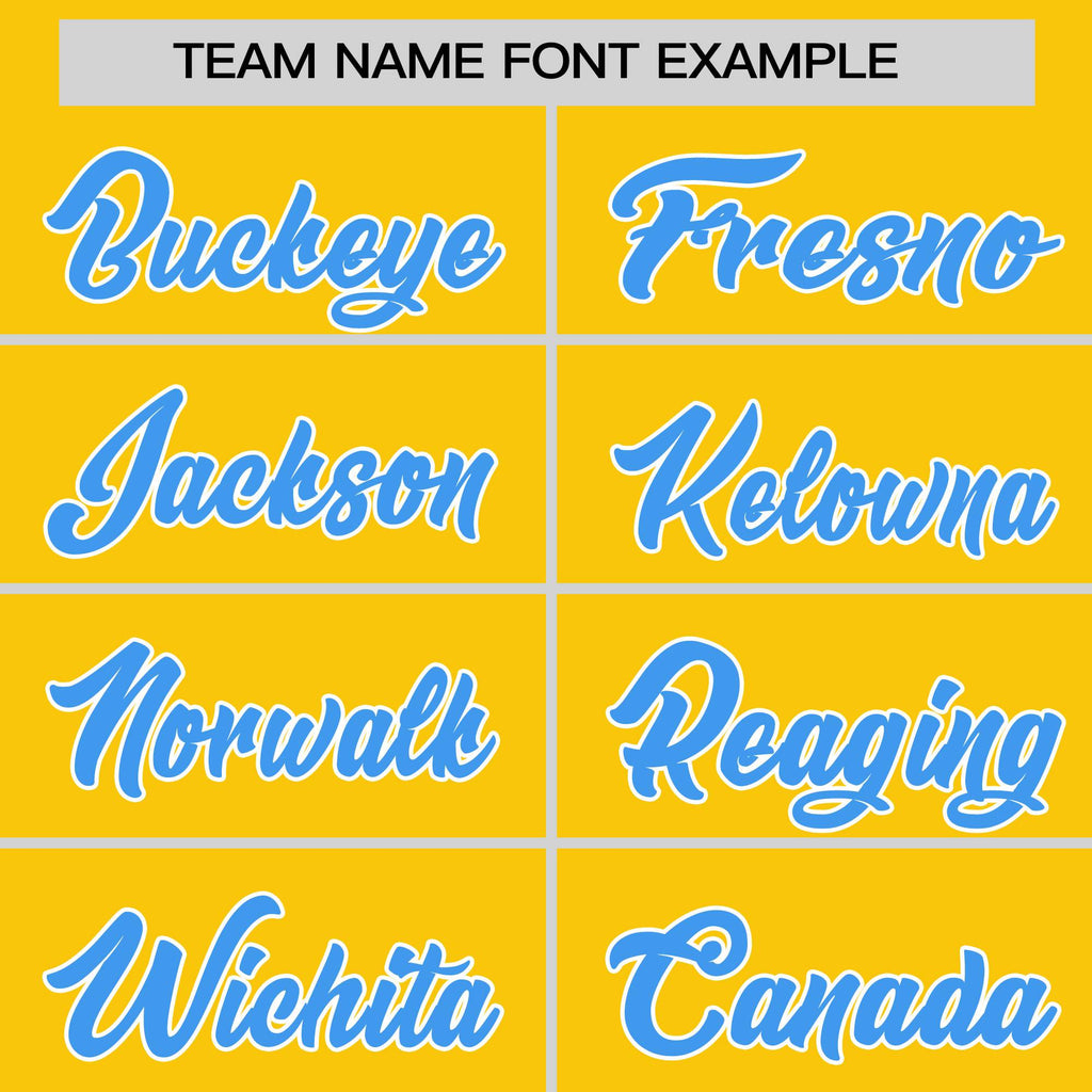 Custom Gold Powder Blue Pinstripe Personalized Raglan Sleeves Authentic Baseball Jersey
