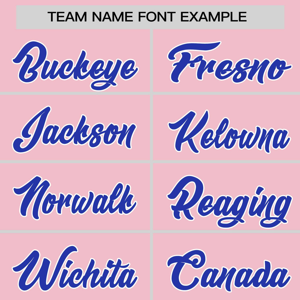 Custom Light Pink Royal Pinstripe Personalized Raglan Sleeves Authentic Baseball Jersey