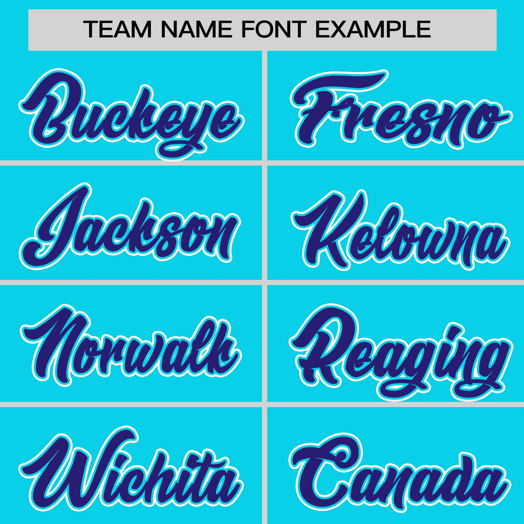 Custom Sky Blue Purple Pinstripe Personalized Raglan Sleeves Authentic Baseball Jersey