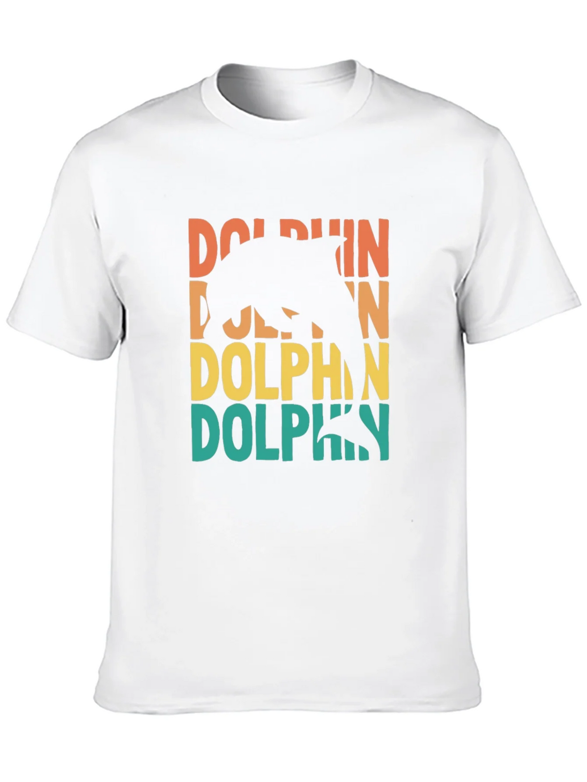 Retro Dolphin Graphic Tee - Black