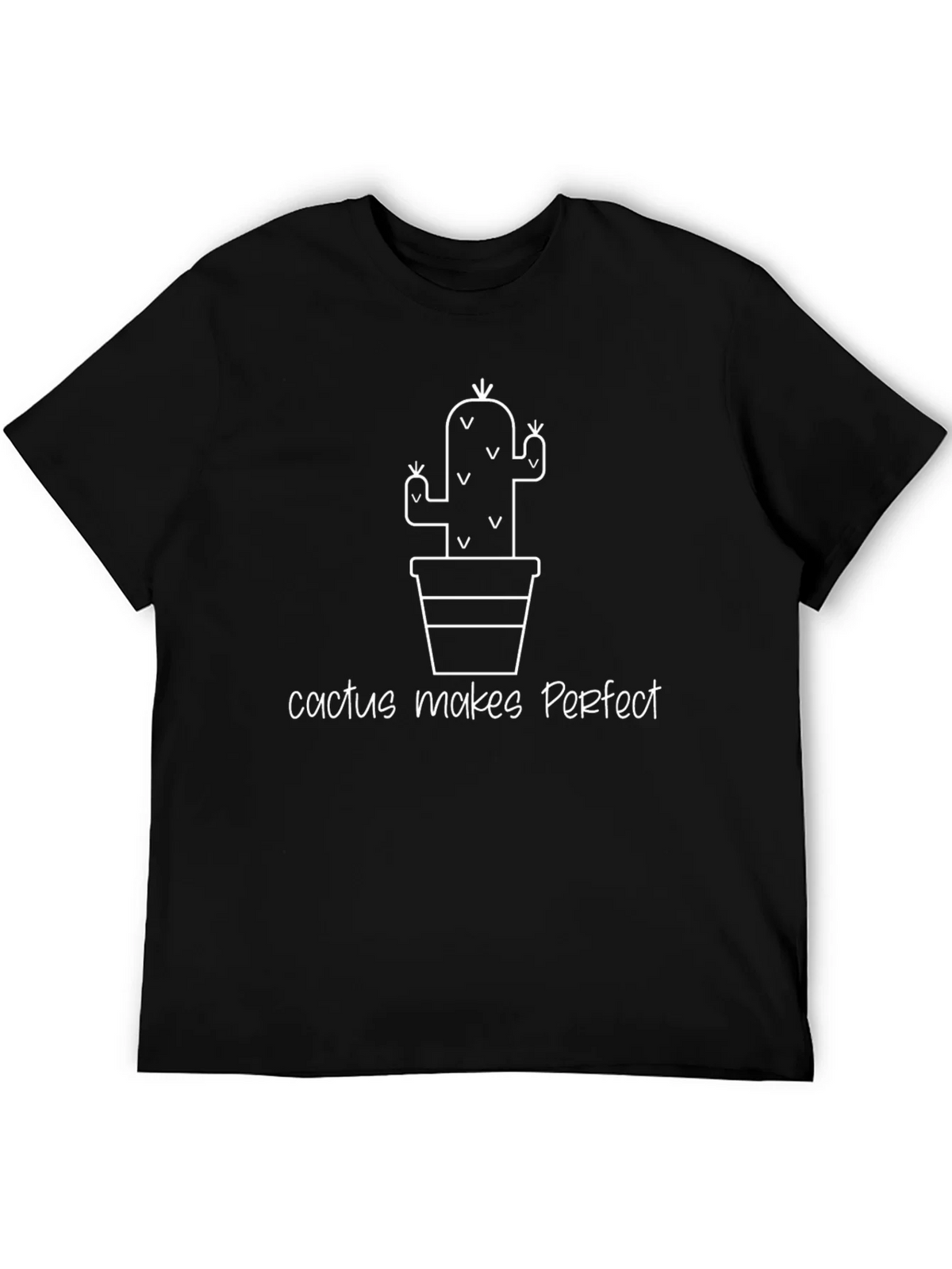 Cactus Makes Perfect T-Shirt - Black Novelty Tee