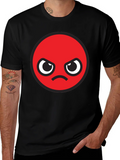 Angry Emoji Graphic Black T-Shirt