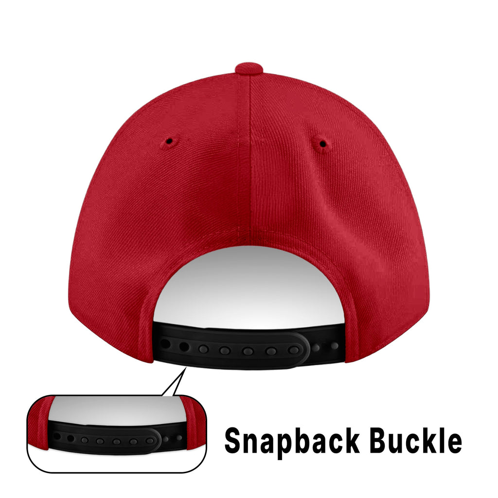 Custom White 3D Puff Embroidery Flat Embroidery Flat Eaves Sport Baseball Cap Design for Men/Women/Youth