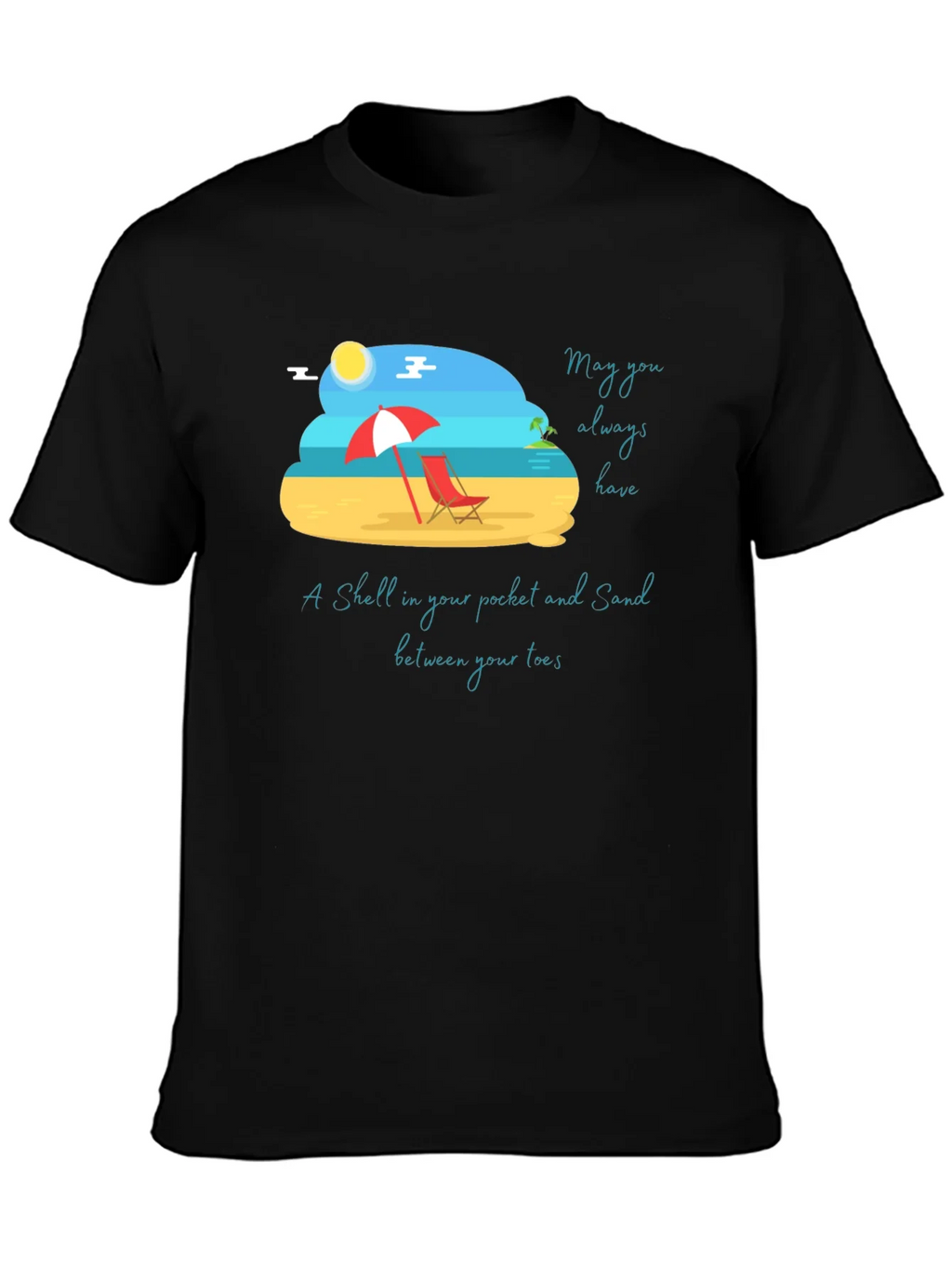 Beach Vibes Graphic Tee - Sand & Shells