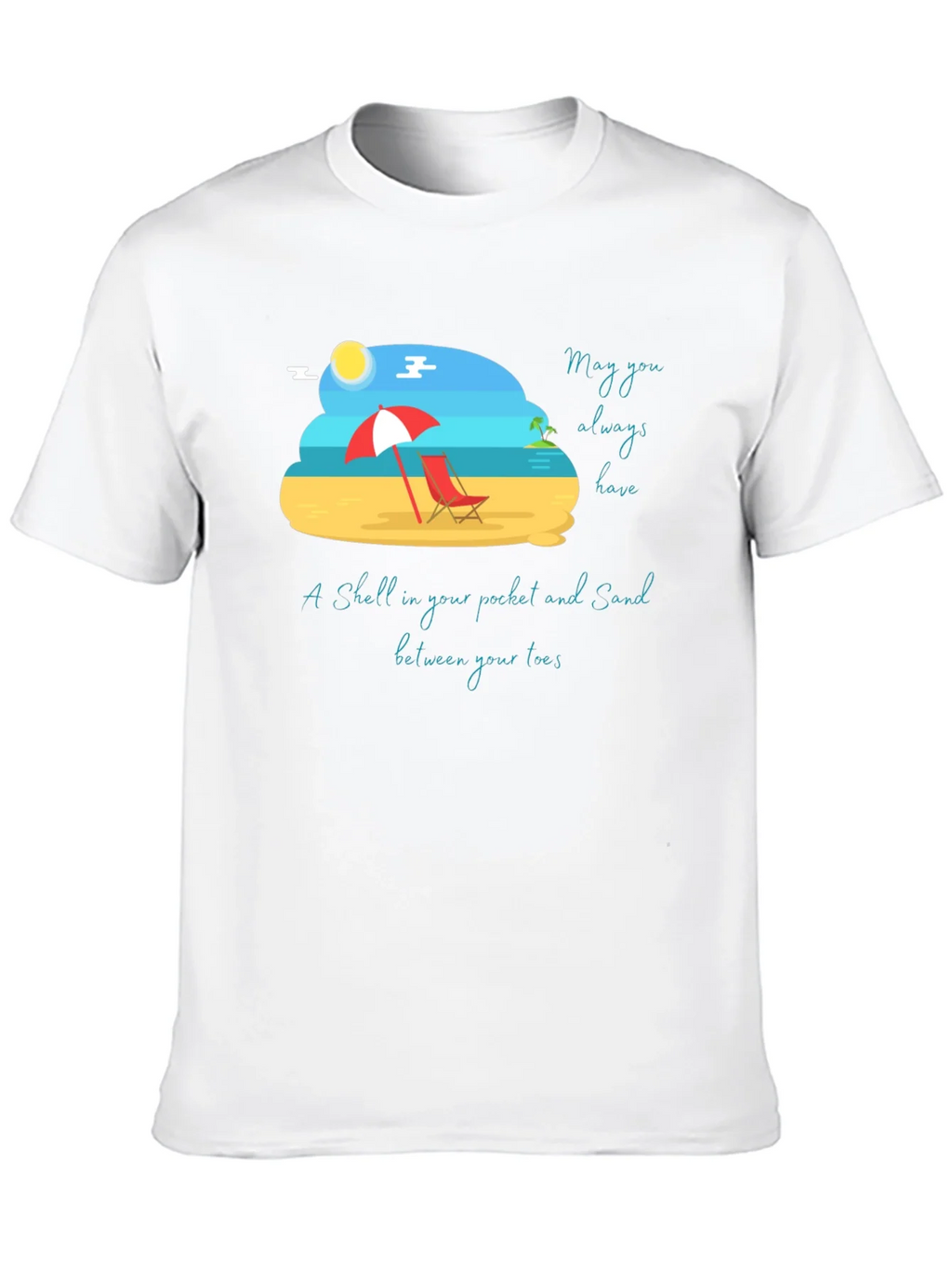 Beach Vibes Graphic Tee - Sand & Shells