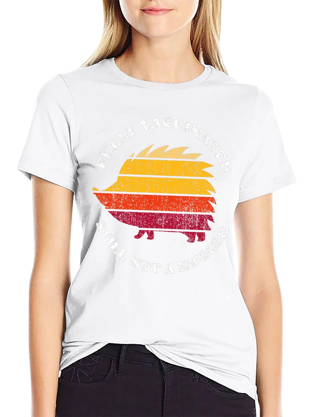 Fully Vaccinated Still Not a Hugger Hedgehog T-Shirt