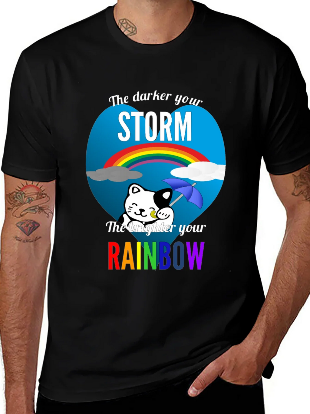 Darker Storm Brighter Rainbow Graphic Tee
