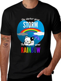 Darker Storm Brighter Rainbow Graphic Tee