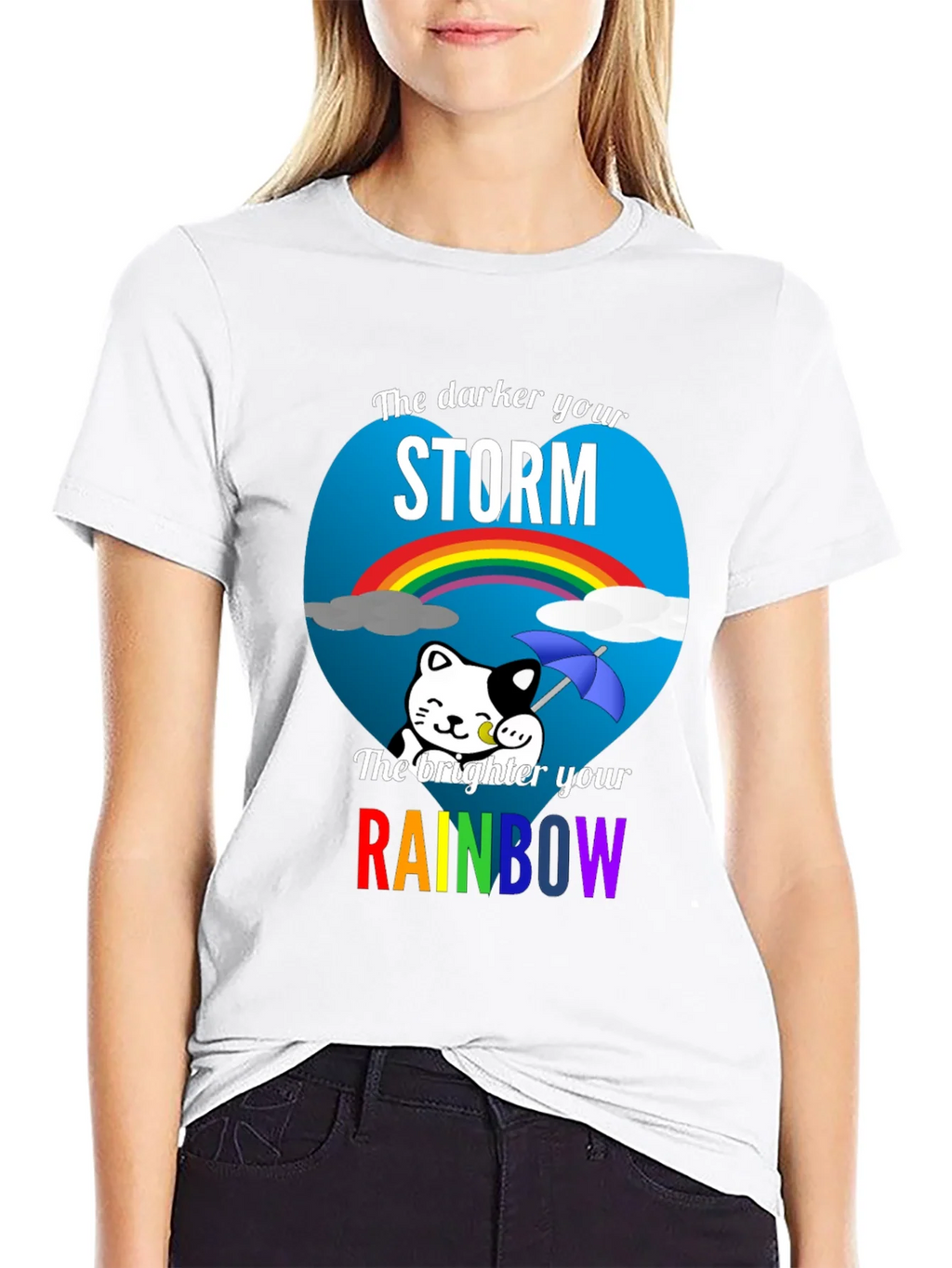 Darker Storm Brighter Rainbow Graphic Tee