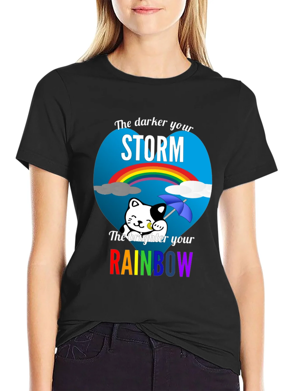 Darker Storm Brighter Rainbow Graphic Tee