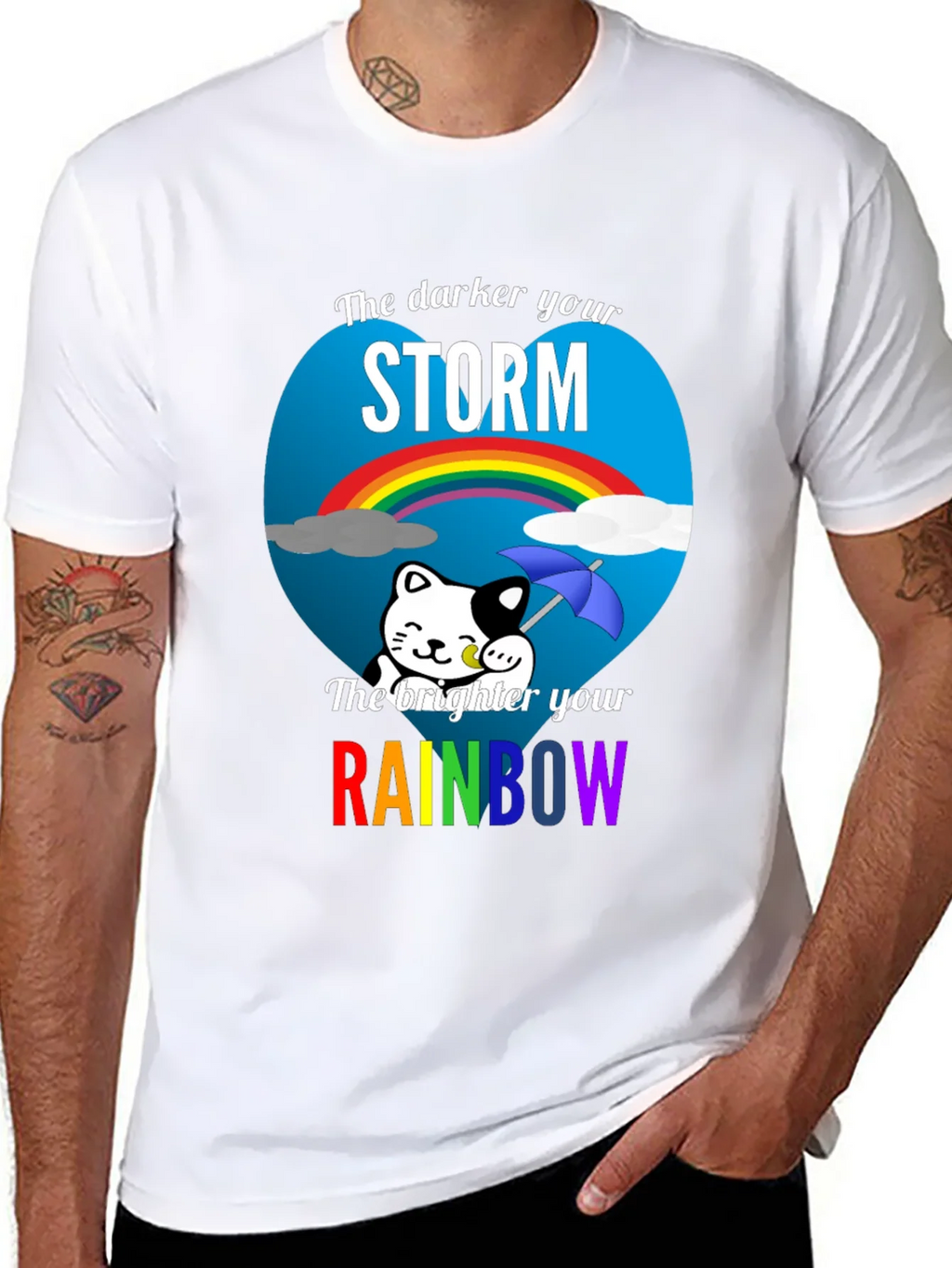 Darker Storm Brighter Rainbow Graphic Tee