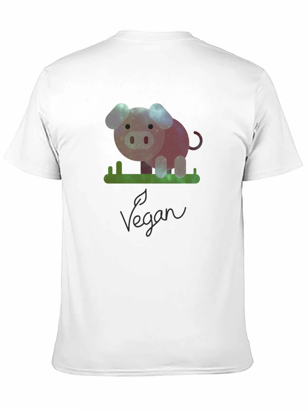 Vegan Galaxy Pig Graphic T-Shirt
