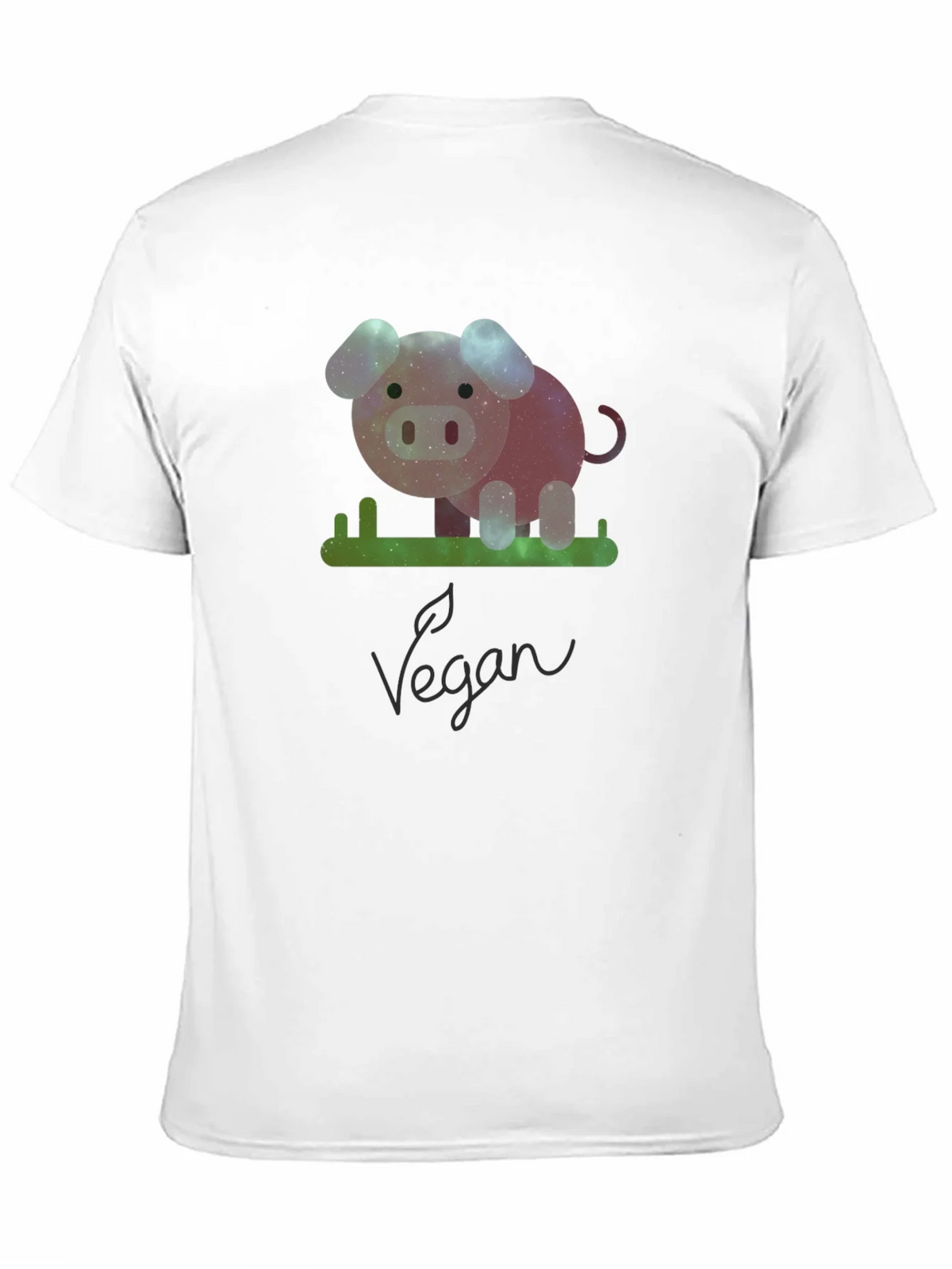 Vegan Galaxy Pig Graphic T-Shirt