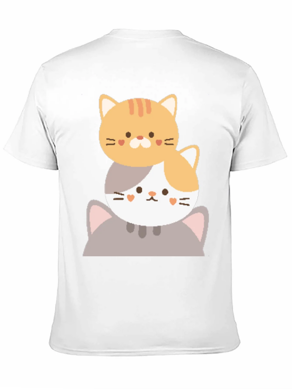 Cute Stacked Cats Graphic T-Shirt