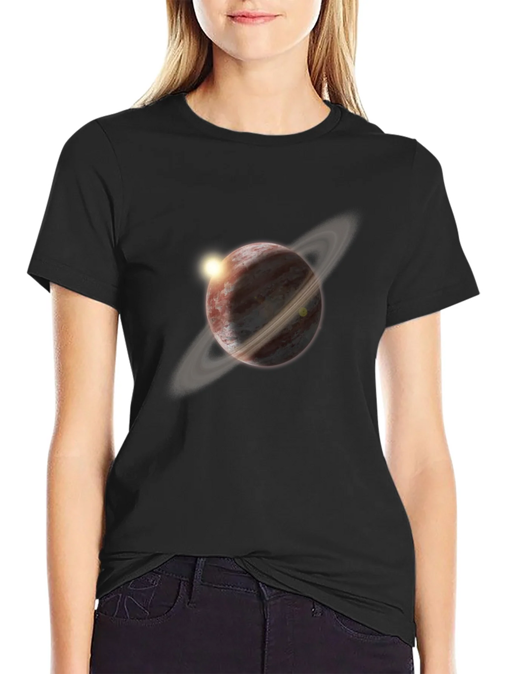 Planet Graphic Tee - Space Saturn Rings