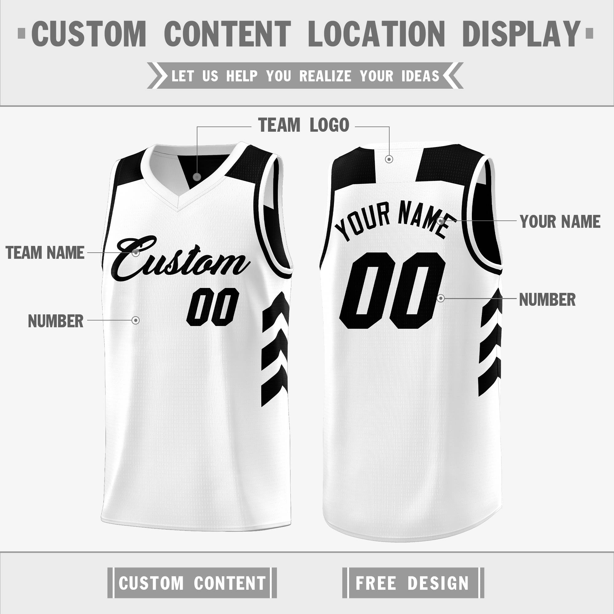 Custom Reversible Basketball Jerseys with Numbers |  Personalized Double Side Tops