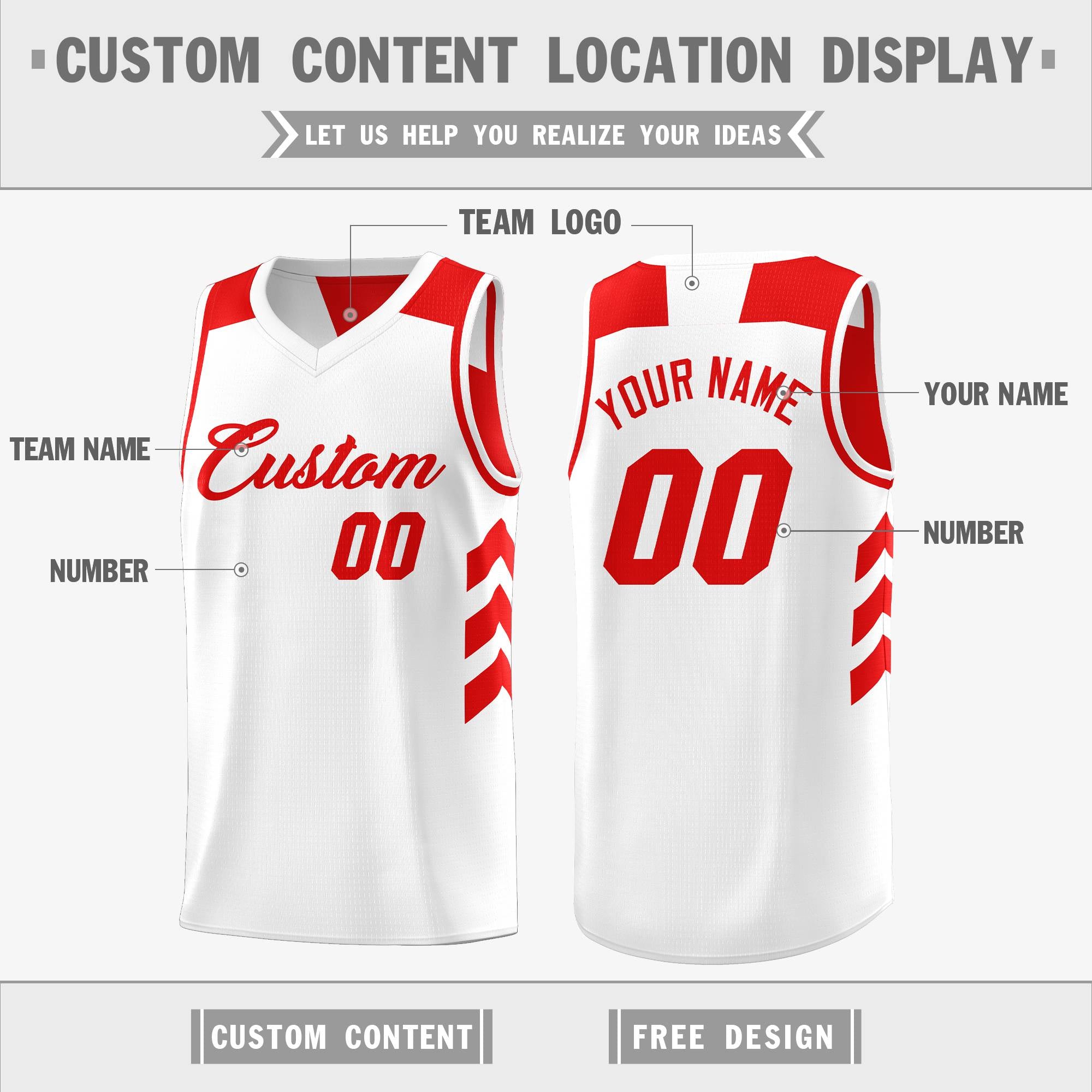 Custom Reversible Basketball Jerseys with Numbers |  Personalized Double Side Tops