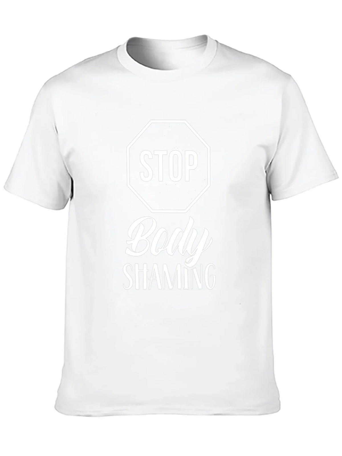 Stop Body Shaming Graphic T-Shirt - Black