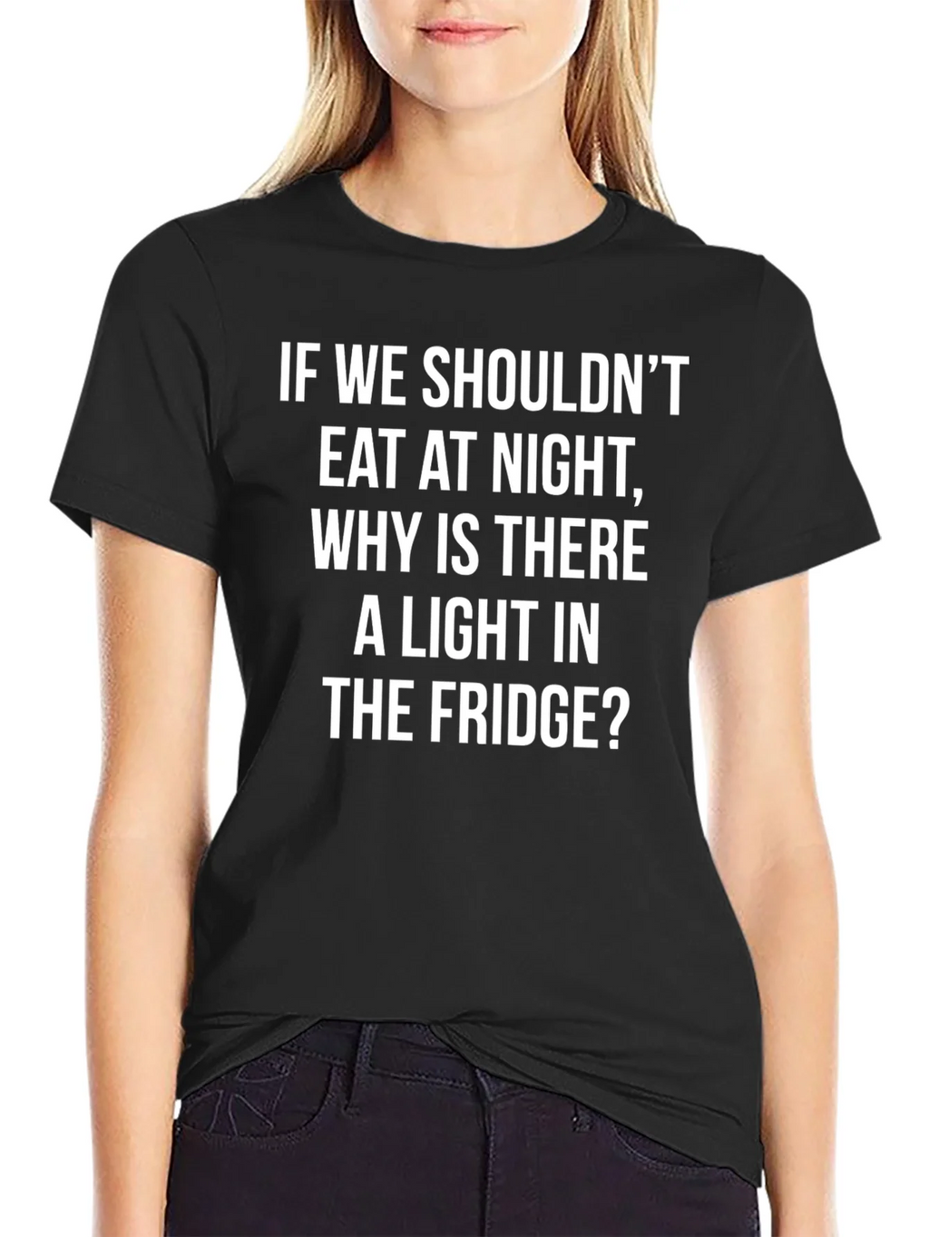 Funny Fridge Light T-Shirt - Midnight Snack Humor