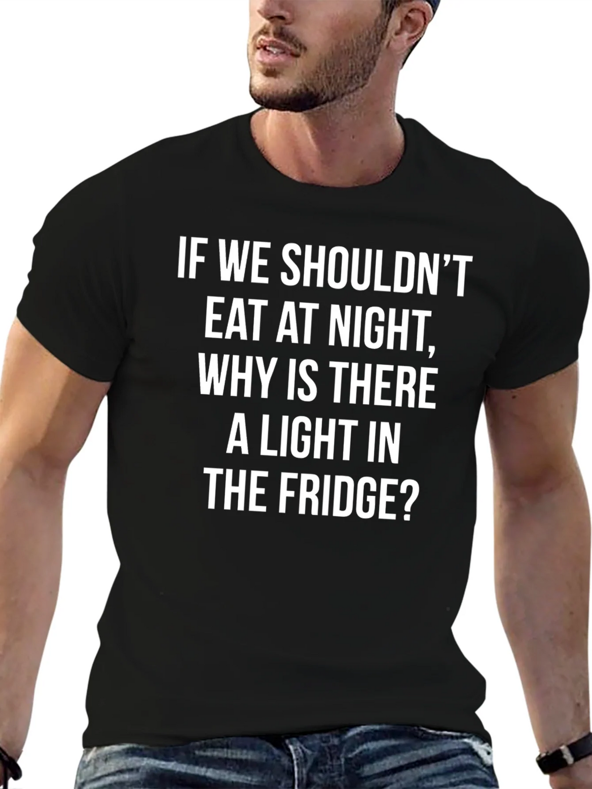 Funny Fridge Light T-Shirt - Midnight Snack Humor