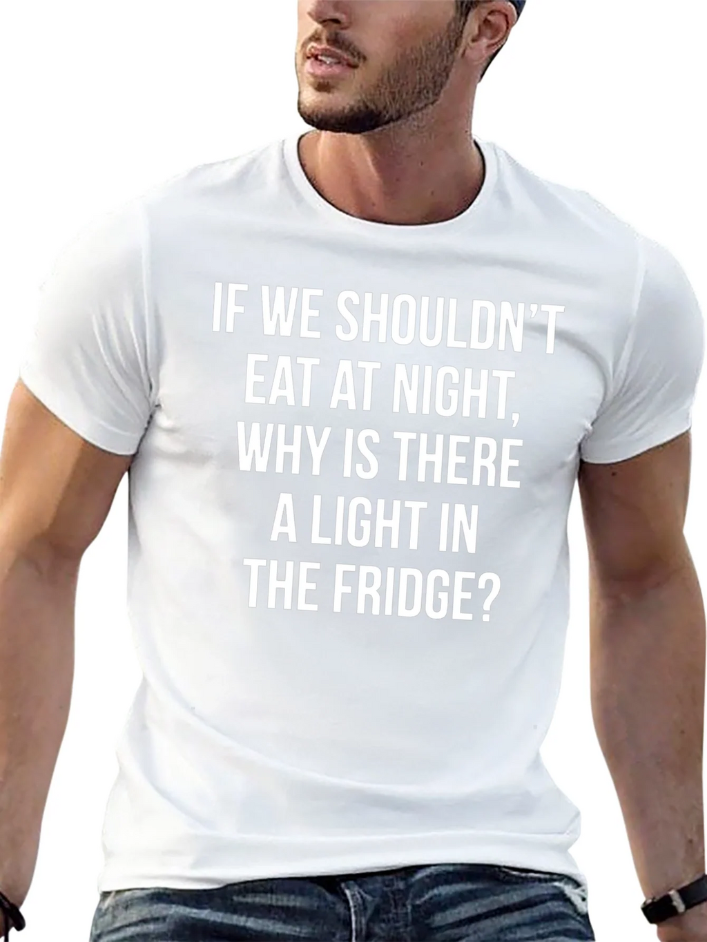 Funny Fridge Light T-Shirt - Midnight Snack Humor