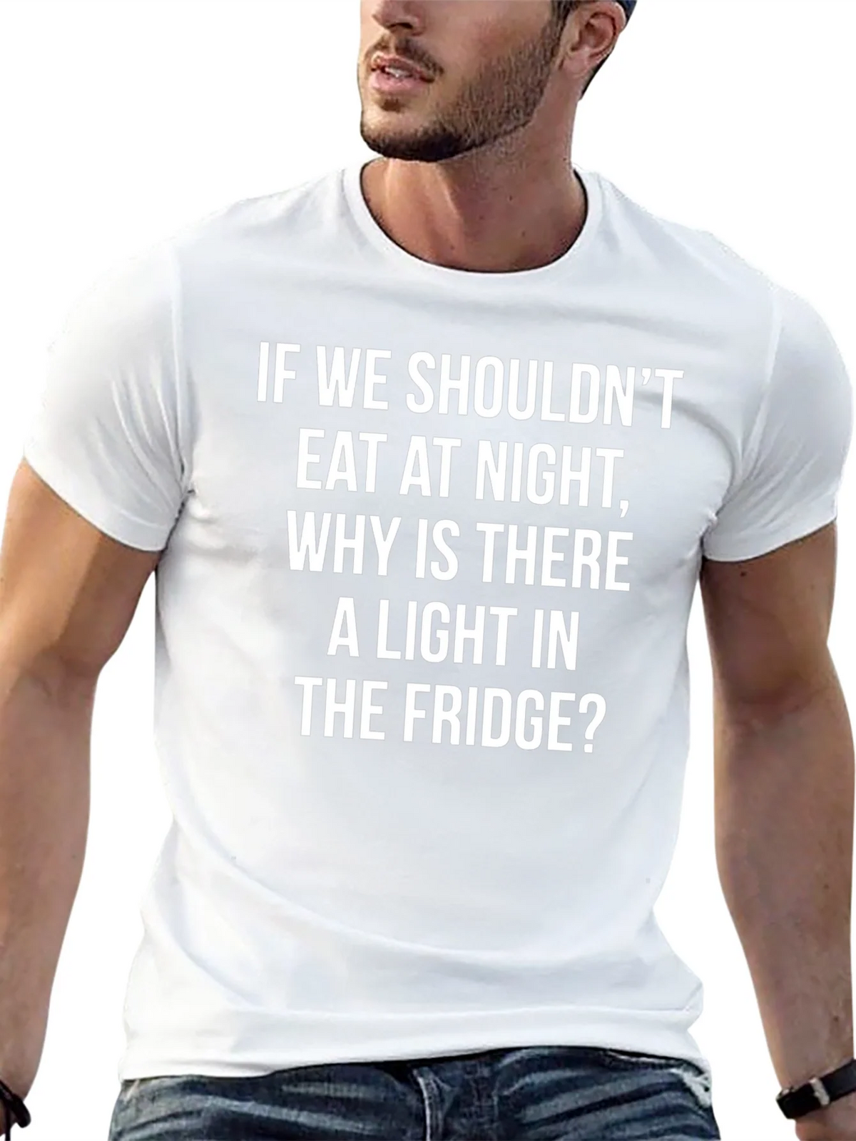 Funny Fridge Light T-Shirt - Midnight Snack Humor