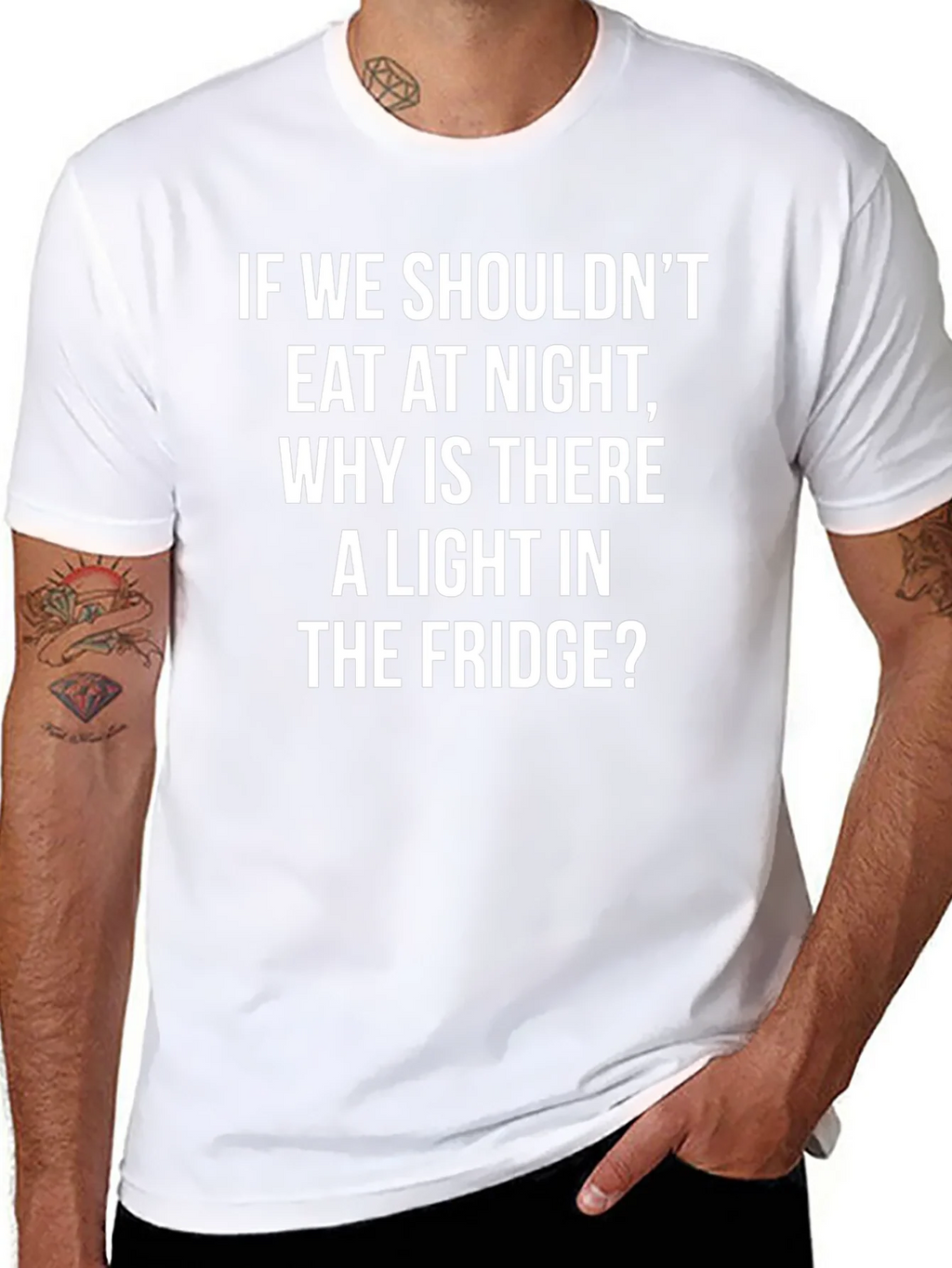 Funny Fridge Light T-Shirt - Midnight Snack Humor
