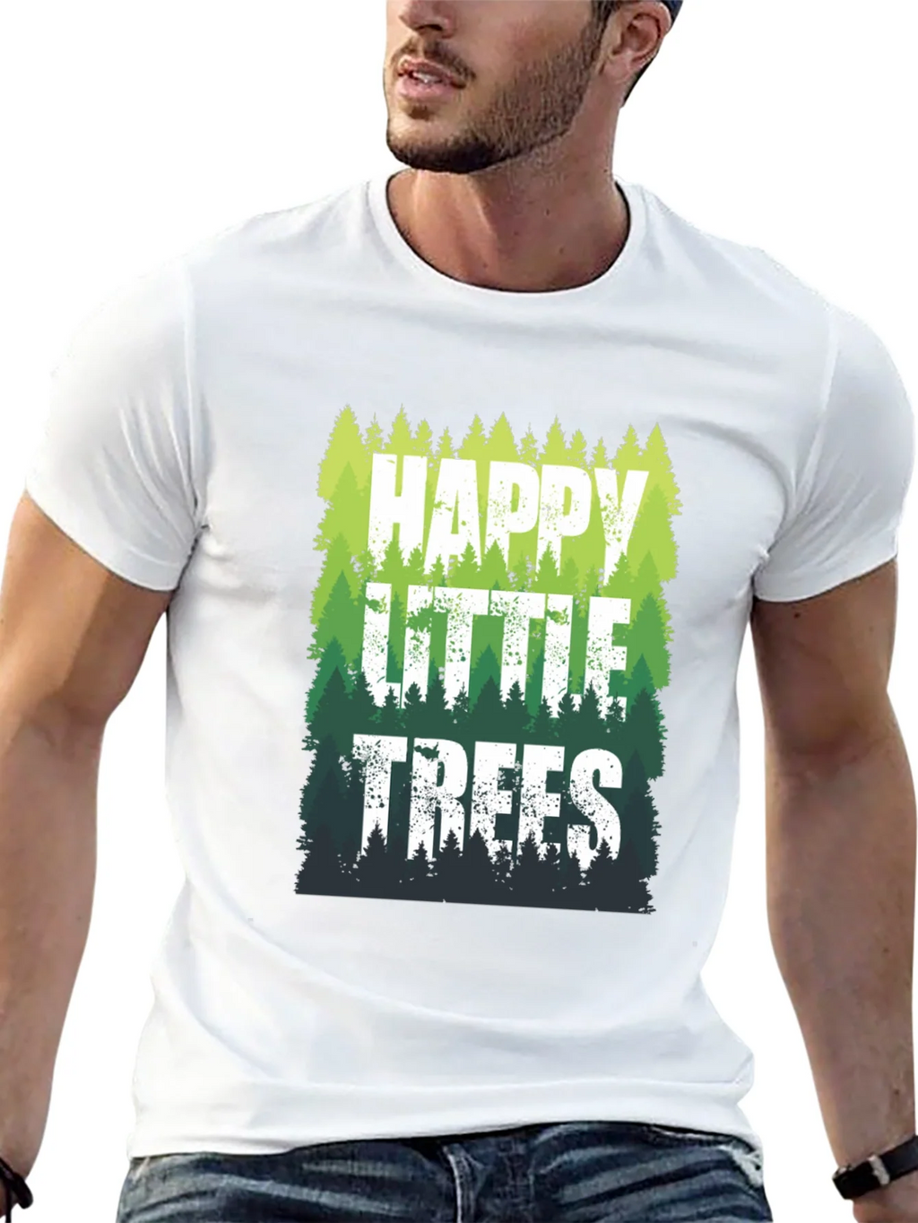 Happy Little Trees Graphic T-Shirt