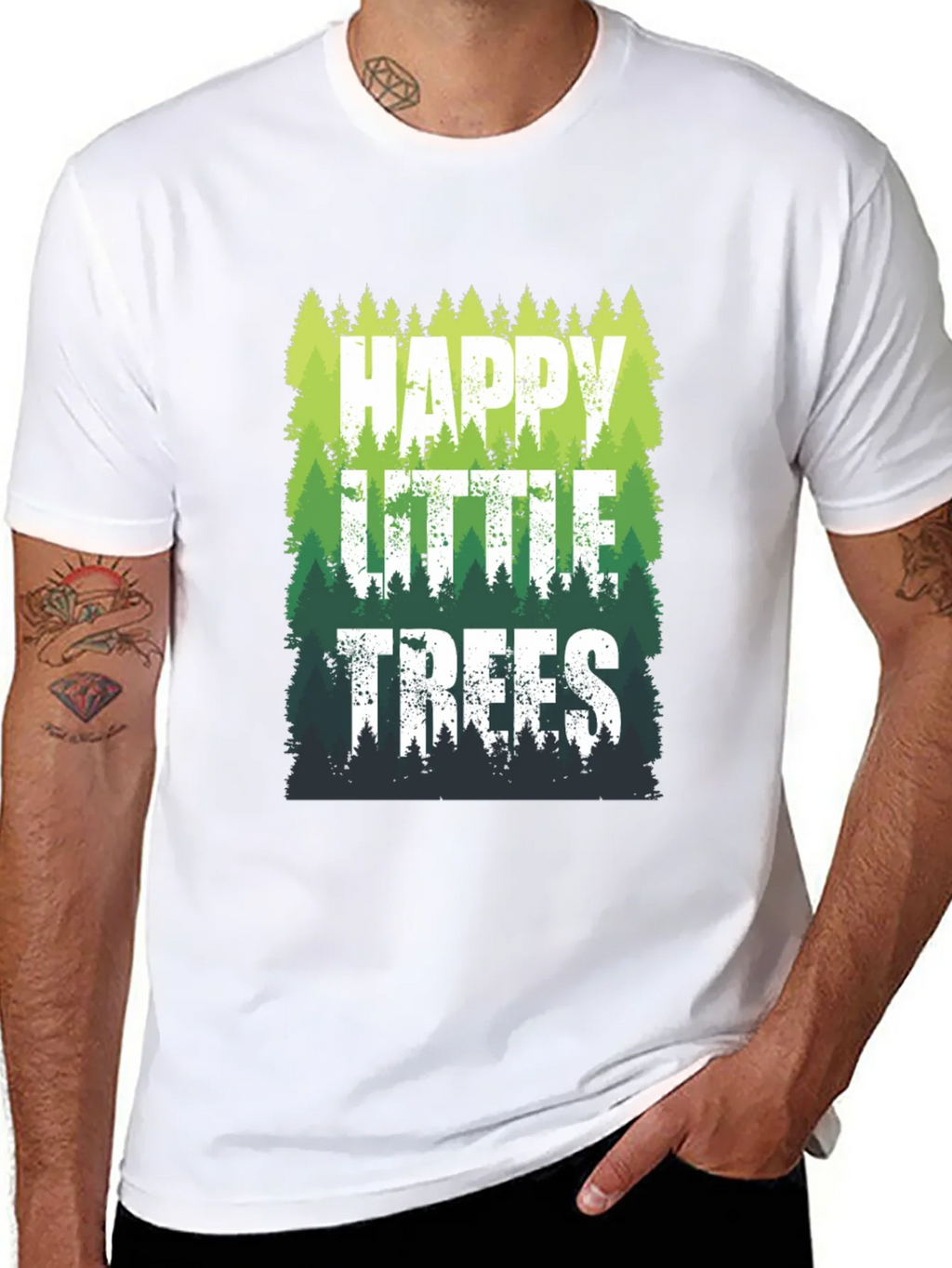 Happy Little Trees Graphic T-Shirt
