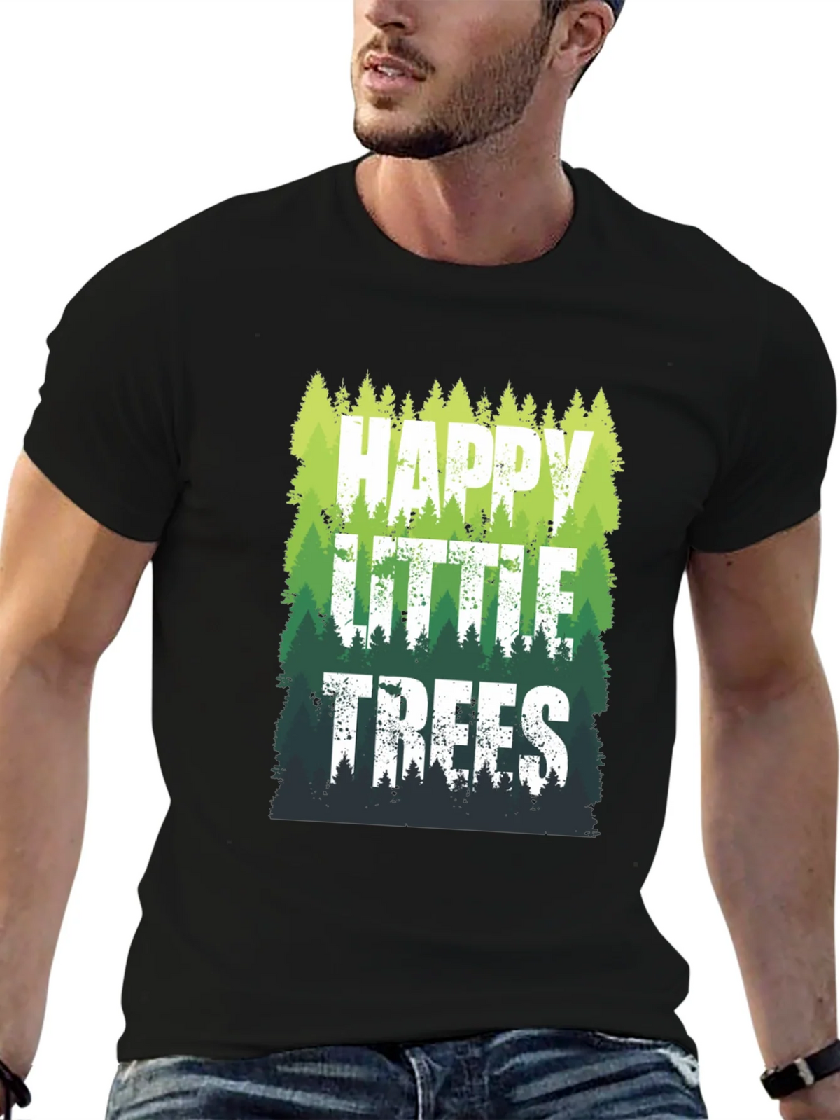 Happy Little Trees Graphic T-Shirt