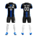 Custom Black Blue Training Uniform Soccer Sets Jersey