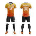 Custom Orange Yellow Soft Soccer Sets Jersey