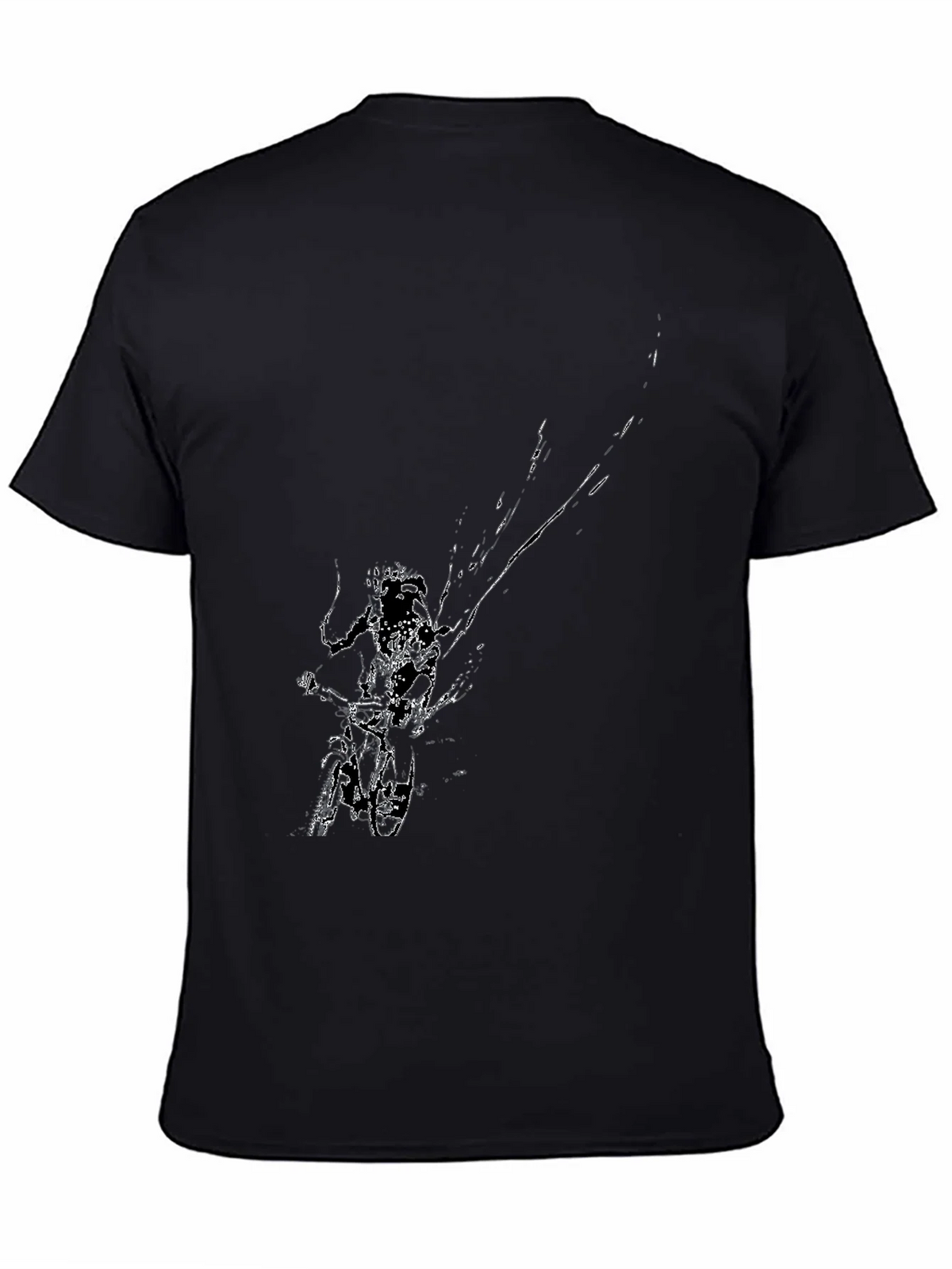 Skeleton Biker Graphic Tee - Cool Black T-Shirt