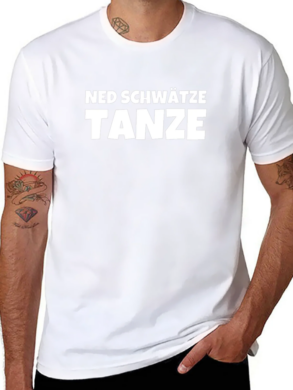 Ned Schw��tze Tanze T-Shirt - Black Cotton Blend Tee