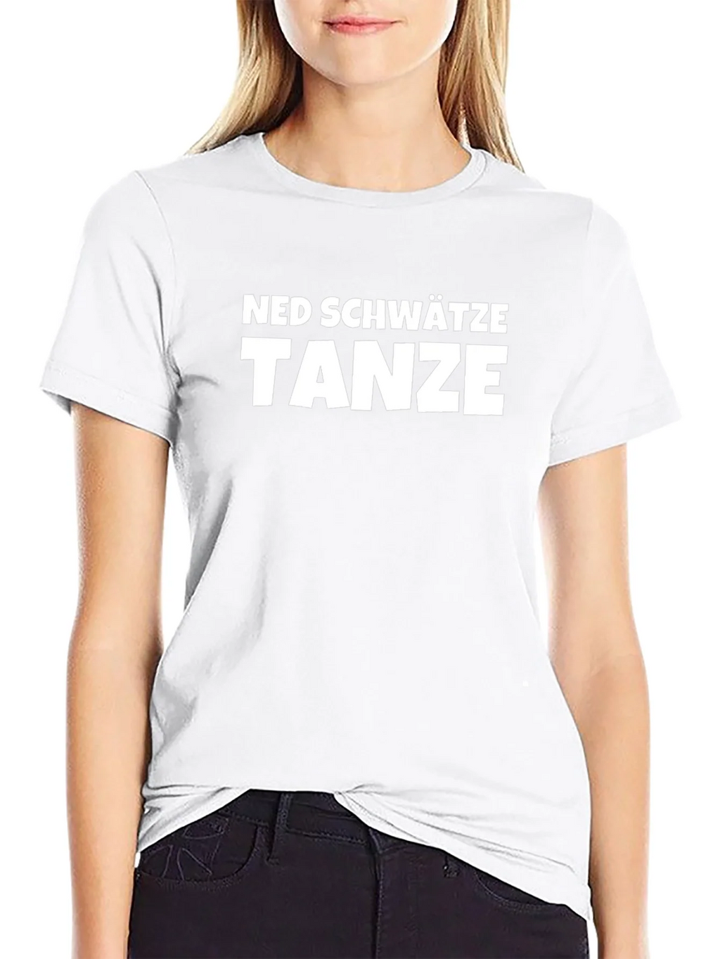 Ned Schw��tze Tanze T-Shirt - Black Cotton Blend Tee