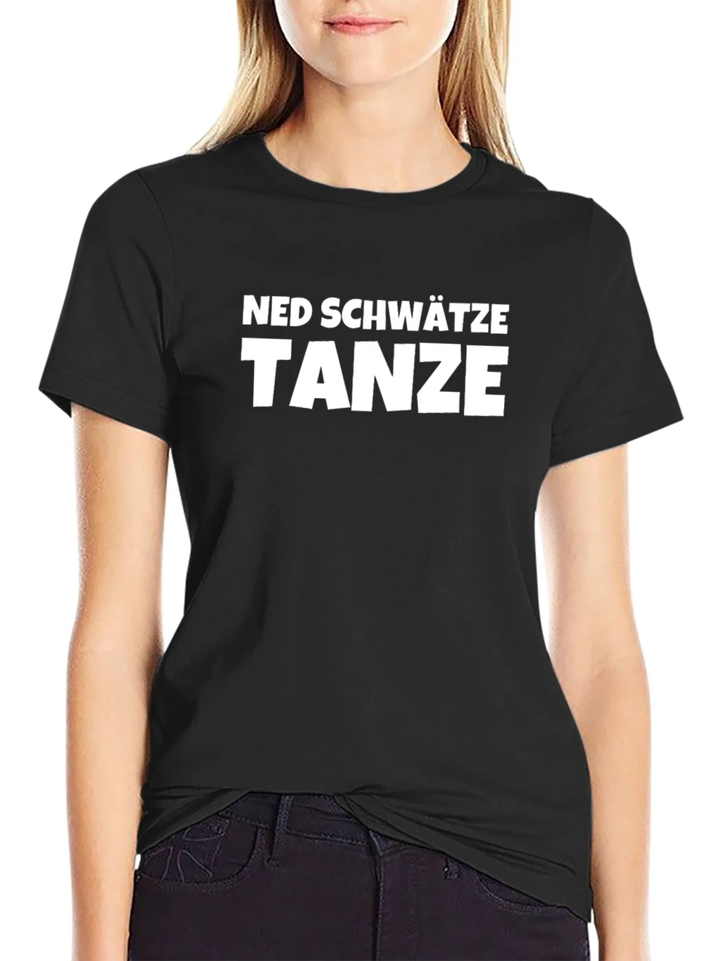 Ned Schw��tze Tanze T-Shirt - Black Cotton Blend Tee
