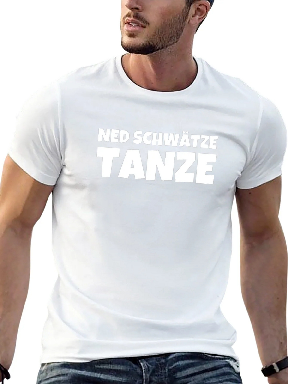 Ned Schw��tze Tanze T-Shirt - Black Cotton Blend Tee