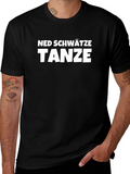 Ned Schw��tze Tanze T-Shirt - Black Cotton Blend Tee
