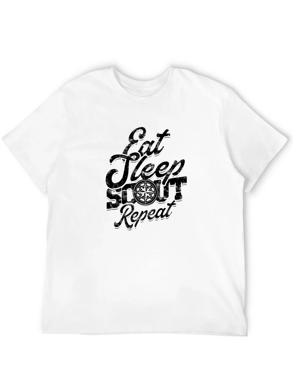 Eat Sleep Scout Repeat Black Graphic Tee
