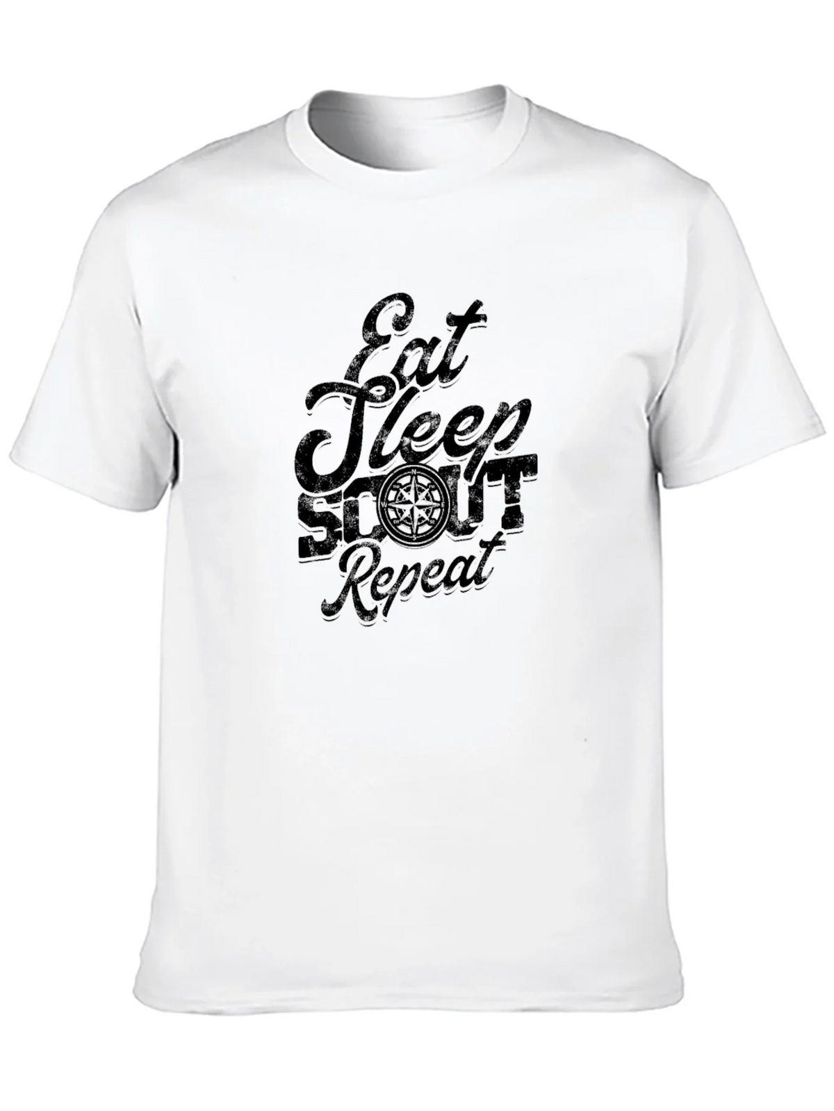 Eat Sleep Scout Repeat Black Graphic Tee